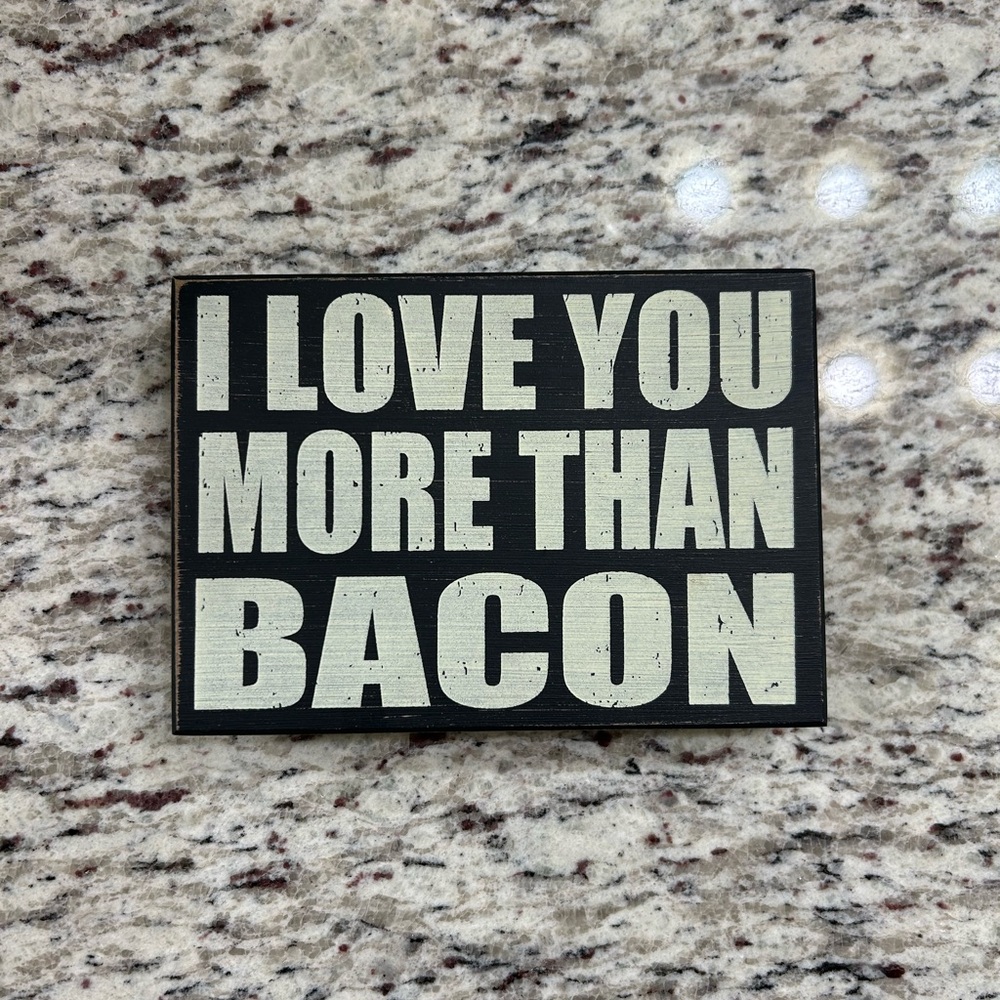 Bacon Wooden Word Art Sign